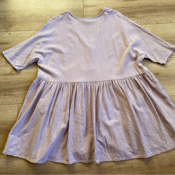 My Story dress linen baby doll lilac with pockets - Picture 7 of 11